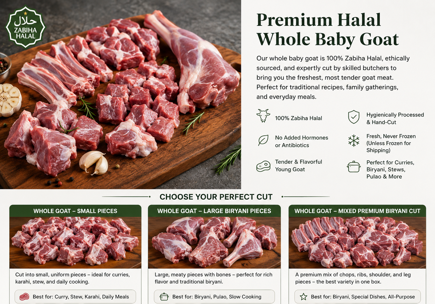 Whole baby goat – Exclusive Limited Offer