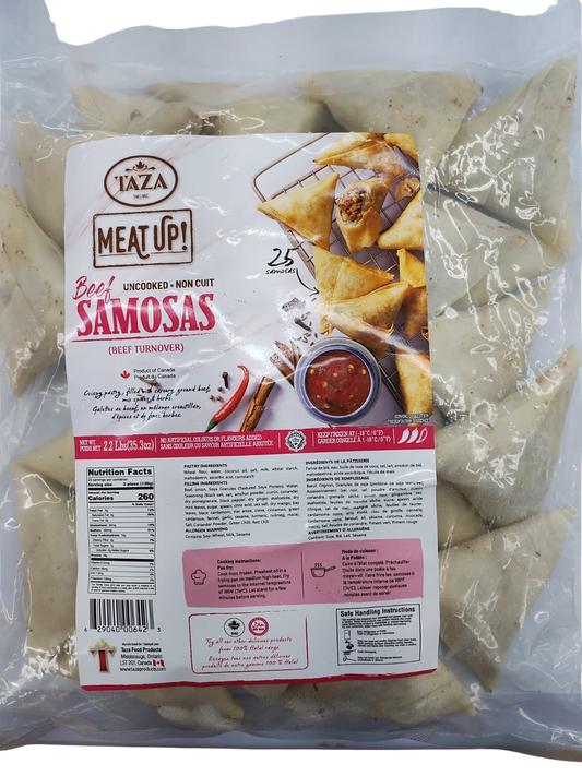 TAZA Beef Samosas-25pcs-2.2lb