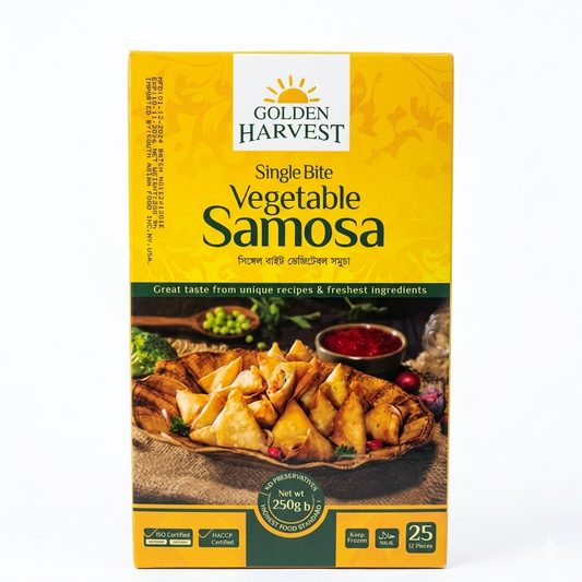 Golden Harvest Single Bite Veg Samosa-250gms (25pcs)-NYC