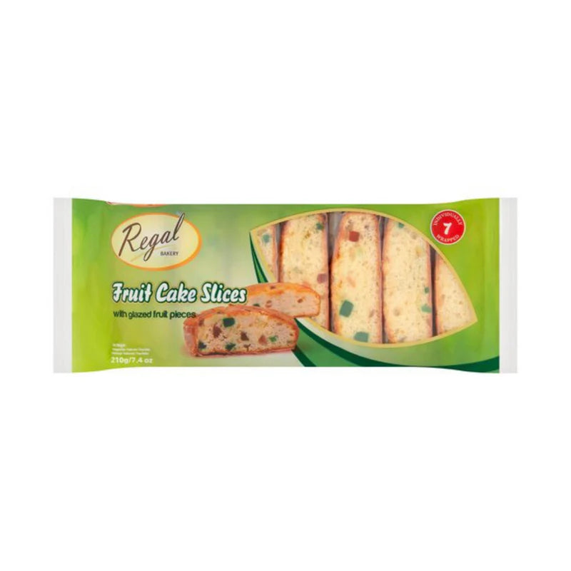 Regal Bakery Fruit Cake Slices with Glazed Fruit Pieces-210gm