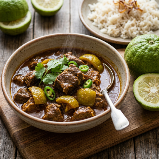 Beef With Shatkora Curry