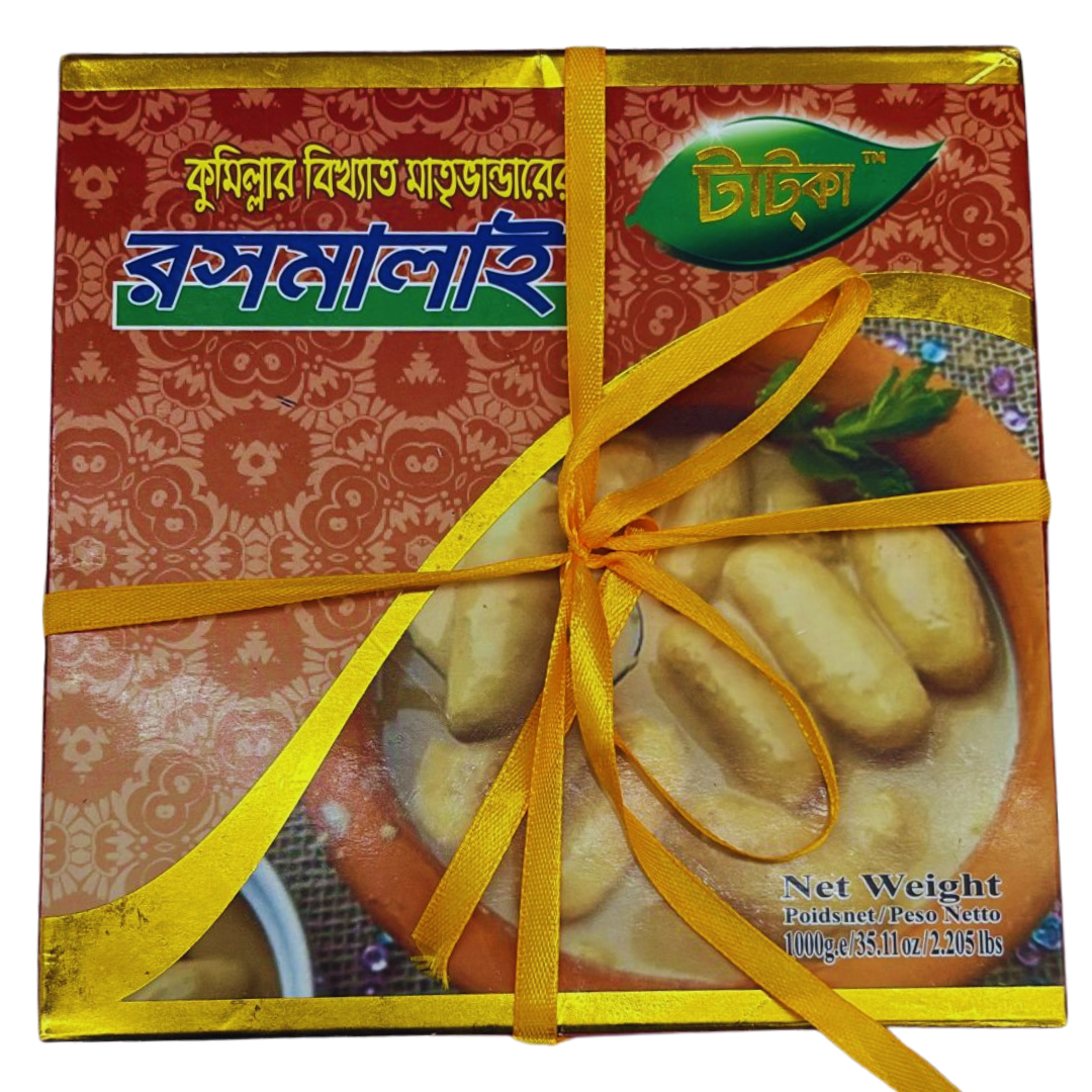 Packaged roshmalai product with a decorative yellow ribbon on a white background